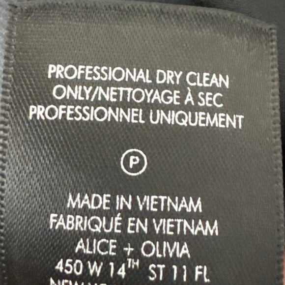 Alice + Olivia Tweed Mini Dress Black Ivory Strappy Sleeveless Designer 12 NWT - Picture 12 of 13